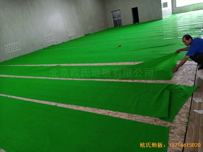 山西運城財經學校運動地板施工案例