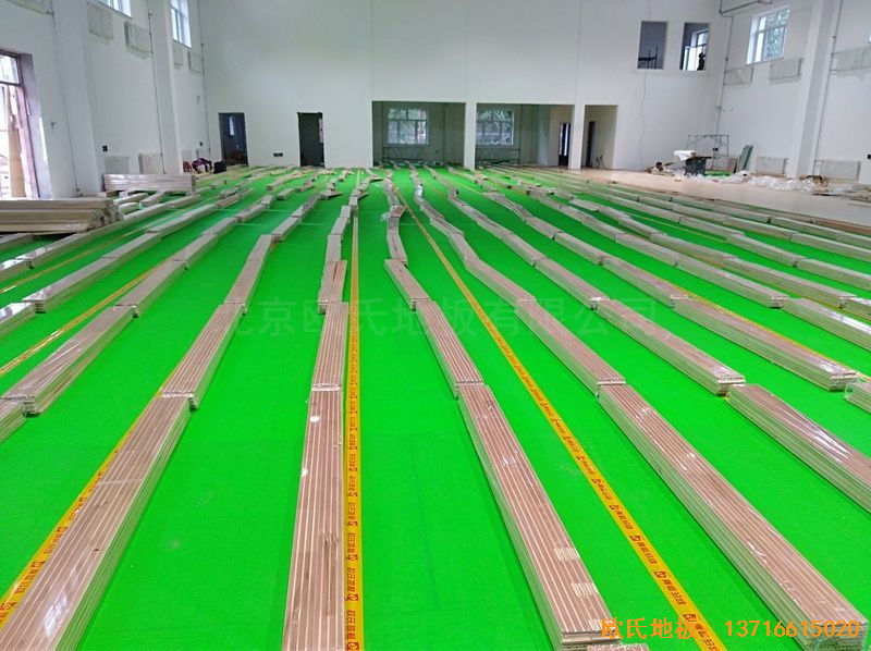 佳木斯同江消防隊體育木地板鋪設案例