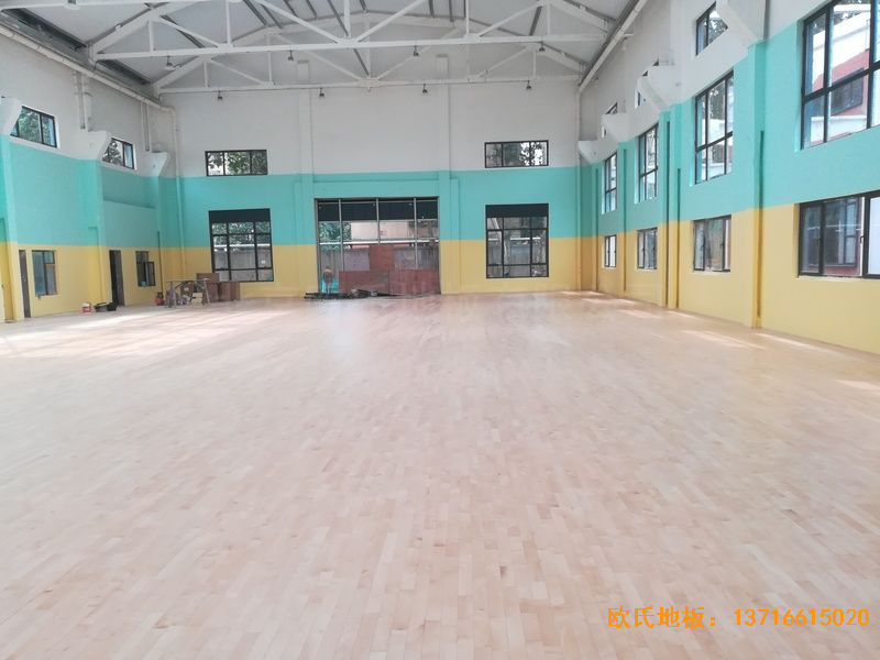 鄭州中原區酷康籃球館運動木地板安裝案例