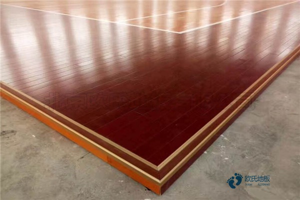 中學(xué)籃球館木地板施工隊(duì)2